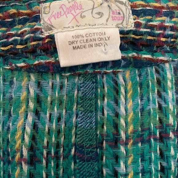 Free People Blue Multi Color Shawl - Picture 3 of 6